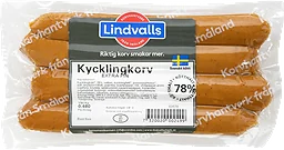 Kycklingkorv 78% Kötthalt 480g Lindvalls Chark