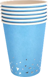 Mugg blå folie 6p Pictura