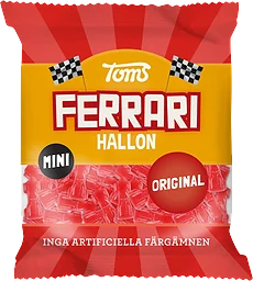 Godispåse Mini Ferrari Hallonsmak Original 80g Toms