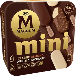 Glass classic mini almond & white chocolate 6-p
