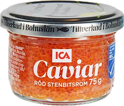Caviar röd stenbitsrom 75g ICA