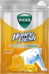 Halstablett Honey Fresh & natural menthol 72g Vicks