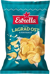 Chips Lagrad ost & Havssalt 275g Estrella