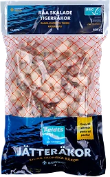 Tigerräkor Råa Utan Skal Asc 16/20 Frysta 600g Feldt's