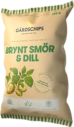 Potatischips Brynt Smör & Dill 150g Gårdschips
