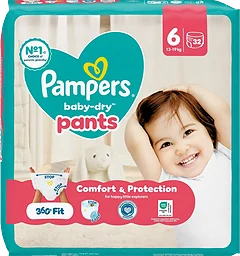Byxblöjor Baby Dry Pants Strl 6 13-19kg VP 32p Pampers