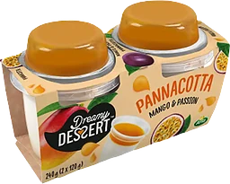 Pannacotta mango passion 2-p 240g  Dreamy Dessert