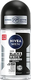 Deodorant Roll On 72h Black & White Original 50ml Nivea Men