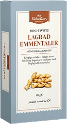 Kex Mini twist  Emmentaler 100g ICA Selection