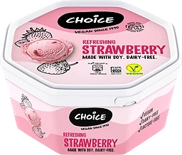 Glass Jordgubb Vegansk 750ml Laktosfri Choice