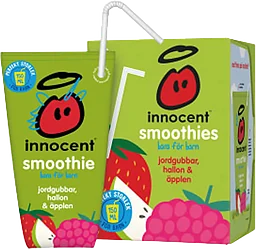Smoothie för Barn Jordgubb Hallon Äpple 4-p 600ml Innocent