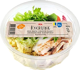 Kycklingsallad med Pasta i  Krämig Currydressing XL 450g ICA