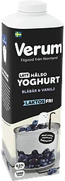 Hälsoyoghurt Blåbär & vanilj Laktosfri 0,5% 1000g Verum
