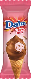 Glasstrut Daim Jordgubb