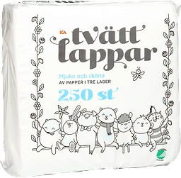 Tvättlappar 250-p Miljömärkt ICA