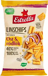 Linschips Ost & Rödlök 100g Estrella