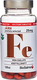 Kosttillskott Järn 25mg 120-p Biosalma