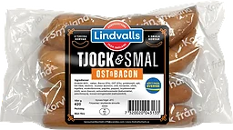 Grillkorv Ost och Bacon 2 Tjocka och 4 Smala  420g Lindvalls