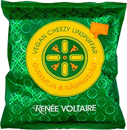 Snacks Vegan Cheezy Linspuffar Näringsjäst & Gurkmeja 60g Renée Voltaire