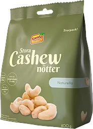 Cashewnötter Stora Naturella 400g Exotic Snacks