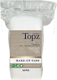 Bomullspad Make-up Fyrkantig 50-p Topz