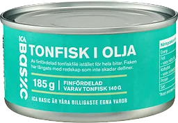 Tonfisk i olja 185g ICA Basic