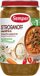 Stroganoff med Biff Och Ris Från 12 Månader