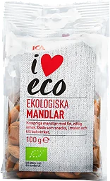 Mandlar naturella 100g ICA I love eco