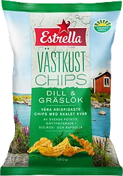 Västkustchips Dill & Gräslök 180g Estrella