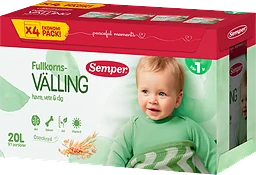 Fullkornsvälling Havre vete & råg Från 1år 20l Semper