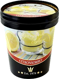 Glass Citronsorbet Laktosfri Djurgårds Glace