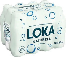 Vatten Kolsyrad Naturell 33cl 12-p Loka