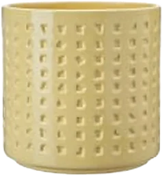 Kruka Mönster Gul mini 6,5cm