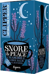 Te Snore and Peace Infusion Kamomill, lavendel & citronmeliss Ekologiskt 20-p Clipper