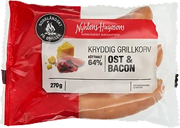 Grillkorv Ost & Bacon 270g Nyhléns Hugosons