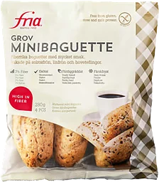 Grov minibaguett Glutenfri Mjölkfri Fryst 280g Fria