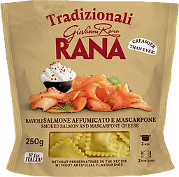 Ravioli Rökt lax Mascarpone