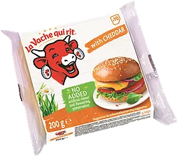 Cheddar skivad 200g Den skrattande kon