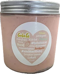 Vår egna- Gelato Jordgubb/Rabarber