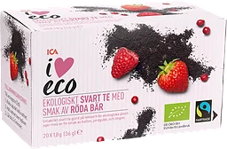 Te Röda bär svart te 20-p ICA I love eco