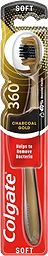 Tandborste 360 Charcoal Gold Soft 1-p Colgate