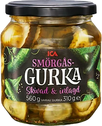 Skivad & inlagd Smörgåsgurka 560g ICA