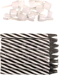 Tårtljus Vit/Svart 24-pack