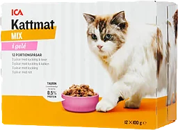 Kattmat Multipack 12-p 1,2kg ICA
