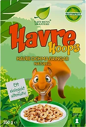 Flingor Havre Hoops glutenfri Ekologisk 350g Naturens skafferi