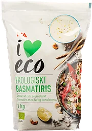 Basmatiris Ekologisk 1kg ICA I love eco