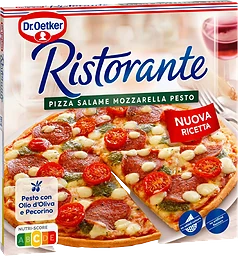Pizza Ristorante Salame, mozzarella & pesto 360g Dr. Oetker