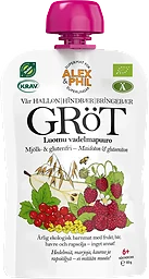 Gröt Hallon & röda vinbär 6m 100g KRAV Alex&Phil