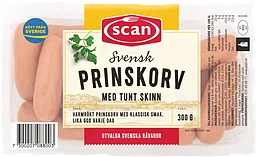 Prinskorv med skinn 300g Scan