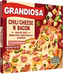 Pizza X-tra allt Chili Cheese Bacon 350g Grandiosa